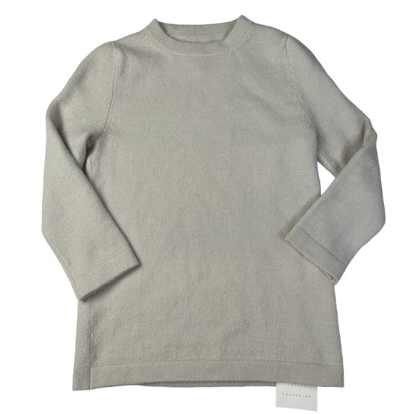 Lauren Manoogian Sz 1 Small Celadon 3/4 Sleeve Crewneck Sweater Tee Alpaca NWT - Picture 11 of 14